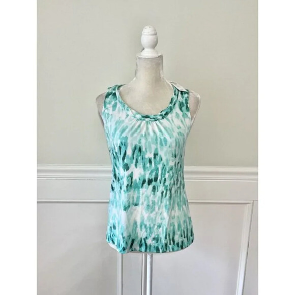 Chico's NWT Urban Tank Green Hidden Cheetah 0 - Picture 1 of 4